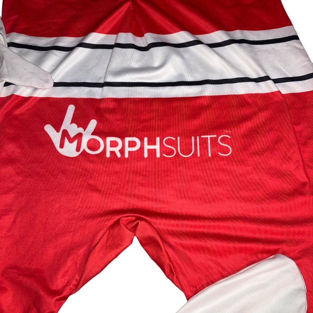 Adult Red Power Ranger Morphsuit Mens Superhero - Picture 2 of 13